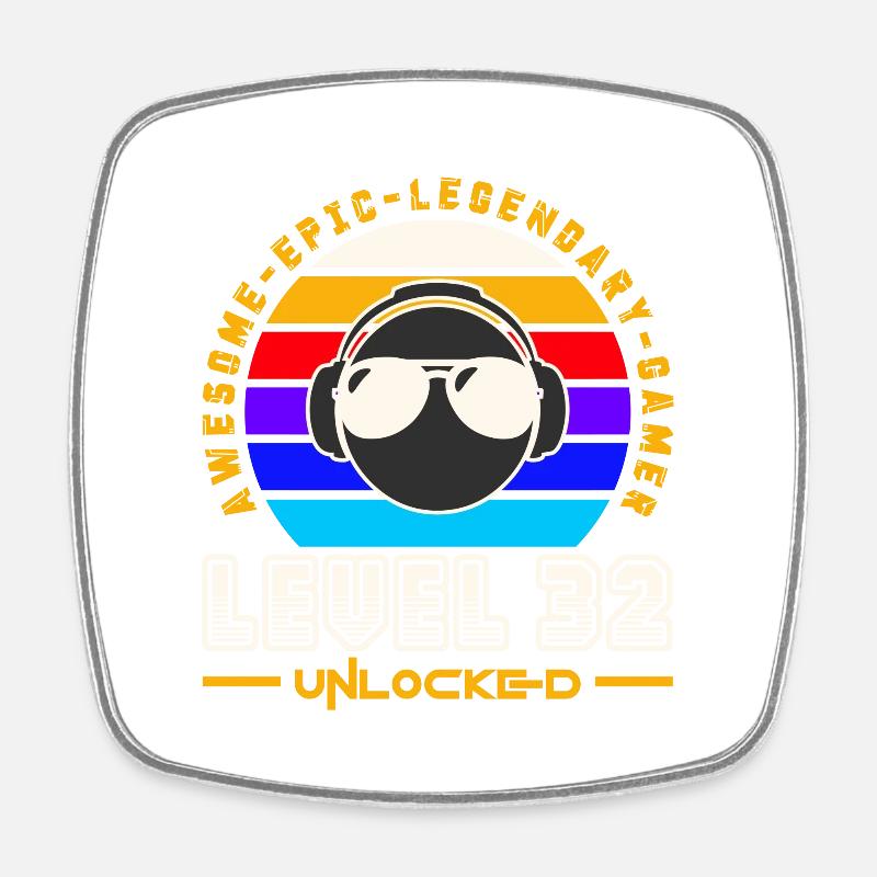 Level 32 - Magnet carré - blanc