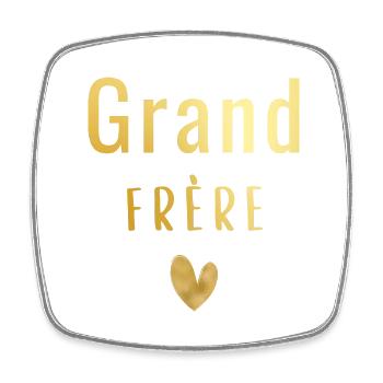 Grand frère-annonce grossesse - Magnet carré - blanc - Devant