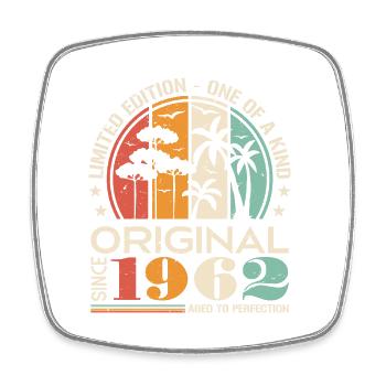 Voiture Vintage Construite En 1962 Né Vintage Anniversaire - Magnet carré - blanc - Devant