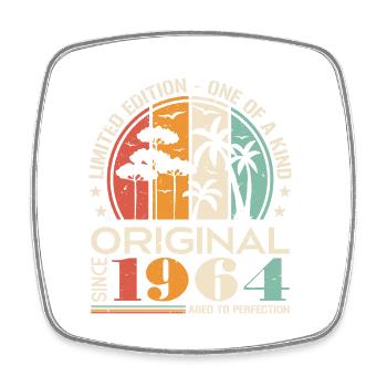 Voiture Vintage Construite En 1964 Né Vintage Anniversaire - Magnet carré - blanc - Devant