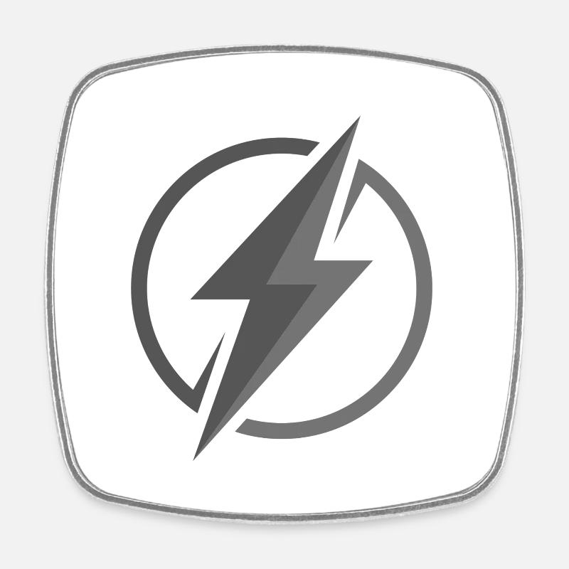 Énergie électrisante : puissance et dynamisme - Magnet carré - blanc