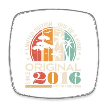 Légendaire depuis 2016 Born Vintage Birthday - Magnet carré - blanc - Devant