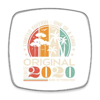 Legendary Since 2020 Born Vintage Birthday - Square fridge magnet - white - Front