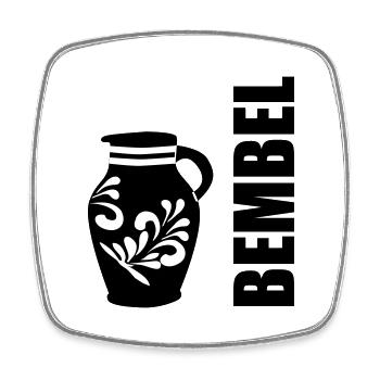 Bembel - Der original Apfelweinbembel #FFM #069 - Viereckiger Kühlschrankmagnet - Weiß - Vorne