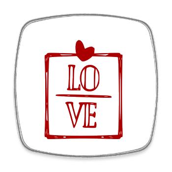 Geschenk der Liebe - Viereckiger Kühlschrankmagnet - Weiß - Vorne