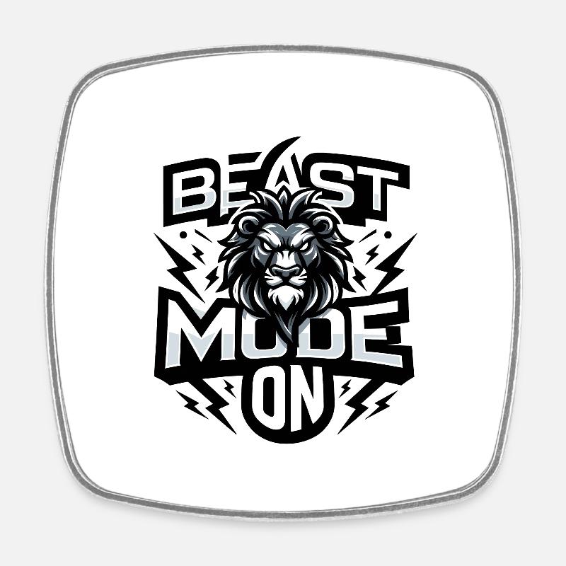 Ferocious Beast - Square fridge magnet - white