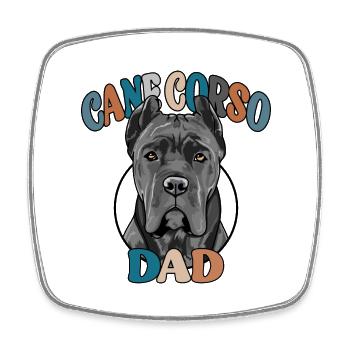 Cane Corso Dad Dogs Dog Father's Day Wilsigns - Square fridge magnet - white - Front