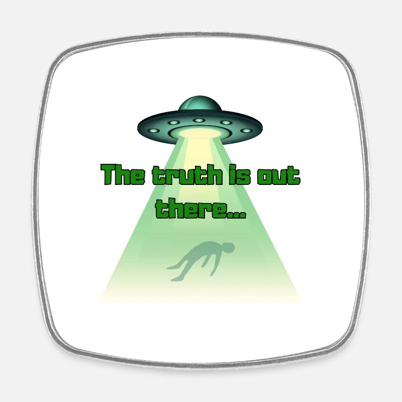 The truth is out there... - Square fridge magnet - white