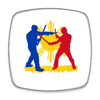 Philippinen Filipino Flagge Stolz I Geschenk - Viereckiger Kühlschrankmagnet - Weiß - Vorne