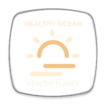 Marine Conservation - Square fridge magnet - white - Front