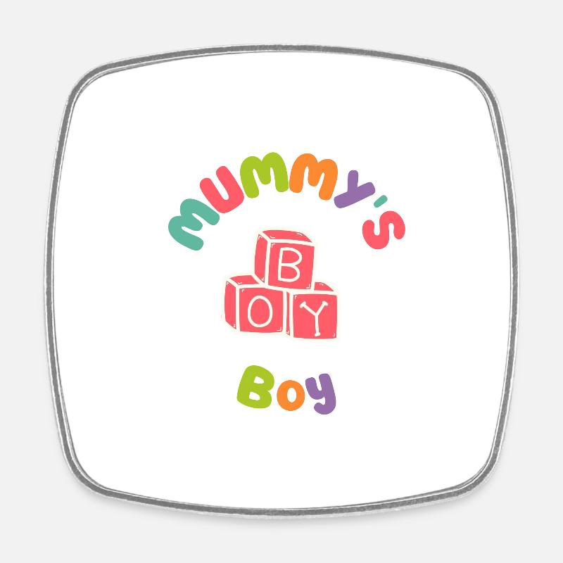 Mumms Boy Blocks - Square fridge magnet - white