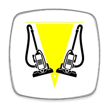 Vacuum Cleaner Cleaning Company - Square fridge magnet - white - Front