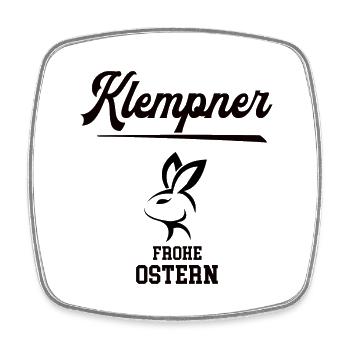 Klempner Ostern Geschenk Klempnerei Meister Azubi - Viereckiger Kühlschrankmagnet - Weiß - Vorne