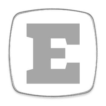 Letter e sport - Square fridge magnet - white - Front