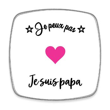 DAD - Square fridge magnet - white - Front