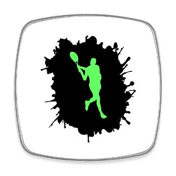 tennis klecks - Viereckiger Kühlschrankmagnet - Weiß - Vorne