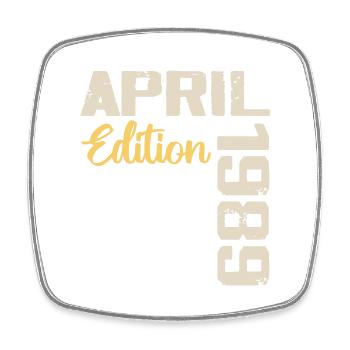 Anniversaire 39 Ans Avril 1989 Cadeau Anniversaire - Magnet carré - blanc - Devant