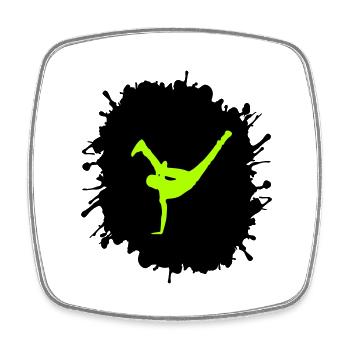 splatter breakdance - Viereckiger Kühlschrankmagnet - Weiß - Vorne