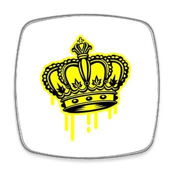 Symbole du roi de la couronne - Magnet carré - blanc - Devant