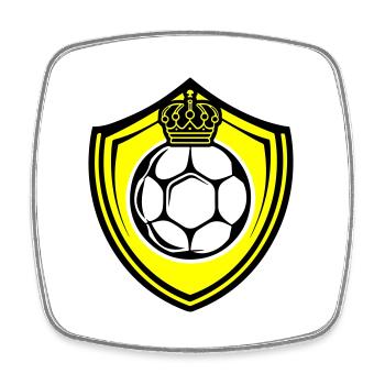 Soccer Logo Shield Team - Square fridge magnet - white - Front
