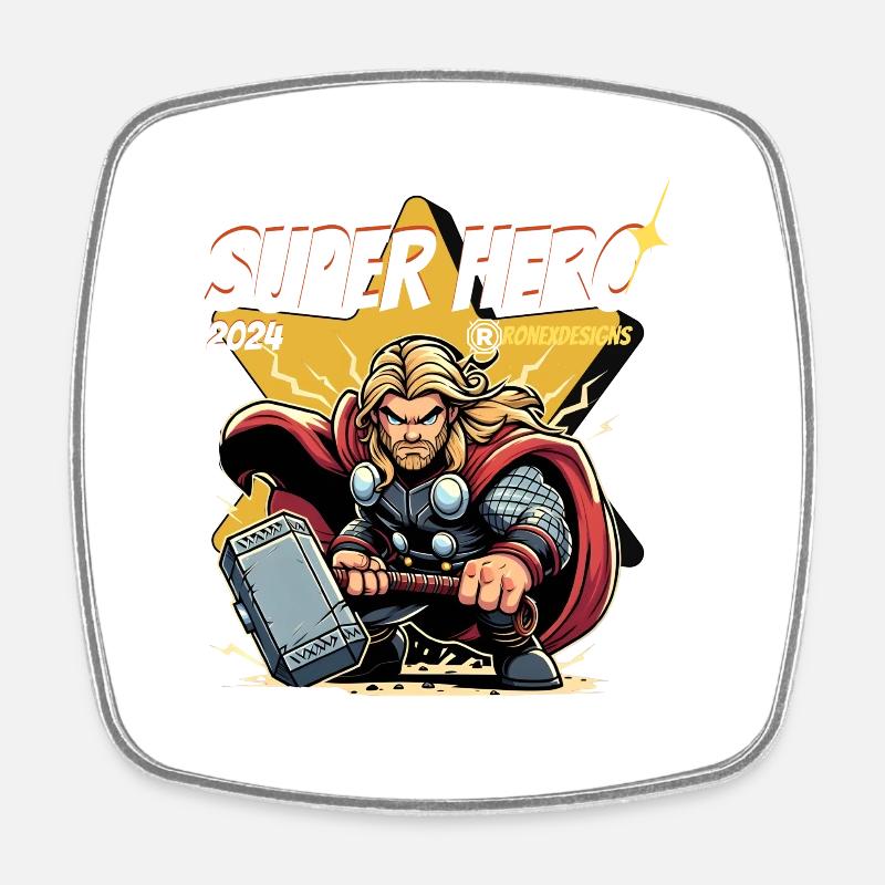 Super-héros - Magnet carré - blanc