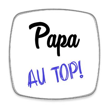 DAD. FATHER'S DAY. HAPPY FATHER'S DAY. HAPPY BIRTHDAY. - Square fridge magnet - white - Front