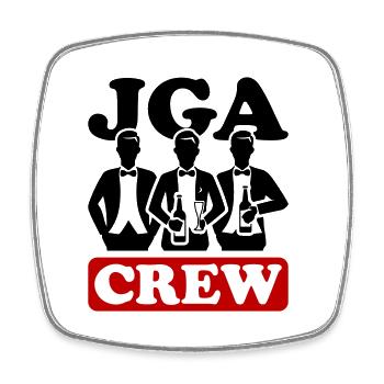Junggesellen Abschied Crew - Viereckiger Kühlschrankmagnet - Weiß - Vorne