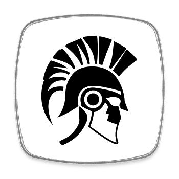 Sparta Spartan Warrior - Square fridge magnet - white - Front