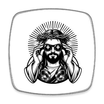 Modern Jesus - Square fridge magnet - white - Front