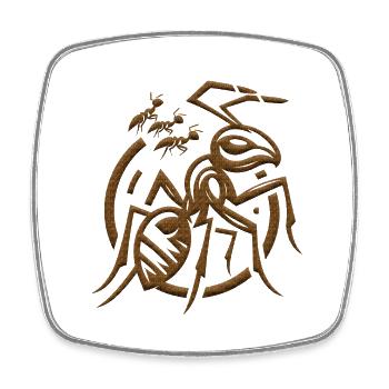 animal beast wildlife animal species art forest flora - Square fridge magnet - white - Front