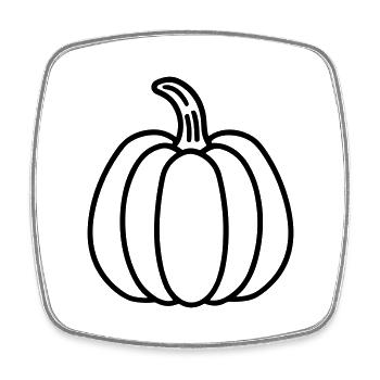 pumpkin - Square fridge magnet - white - Front