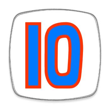 10. 10 YEARS. 10th ANNIVERSARY. 10 YEAR ANNIVERSARY. - Square fridge magnet - white - Front