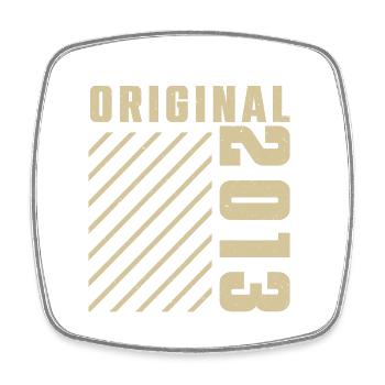 Original 2013 Authentic 2013 Vintage Bursdag - Viereckiger Kühlschrankmagnet - Weiß - Vorne