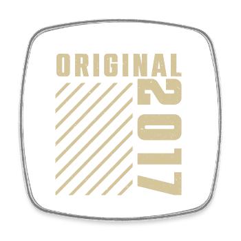 Original 2017 Authentic 2017 Vintage Bursdag - Square fridge magnet - white - Front