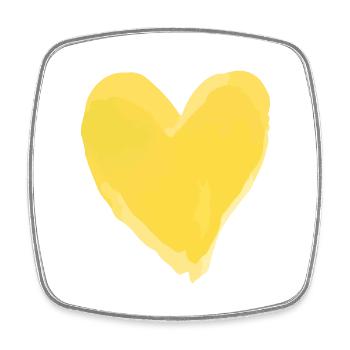 Heart Love In Love Symbol - Square fridge magnet - white - Front