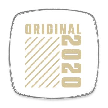 Original 2020 Authentic 2020 Vintage Bursdag - Magnet carré - blanc - Devant