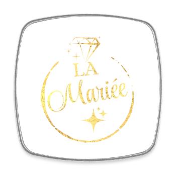 Die goldene Braut - Viereckiger Kühlschrankmagnet - Weiß - Vorne