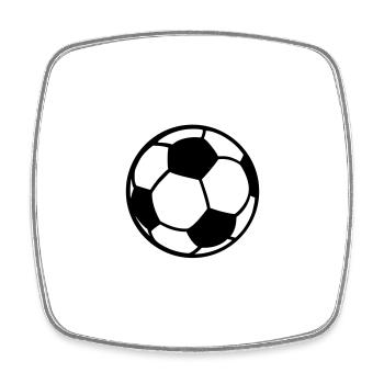 Blobs de football - Magnet carré - blanc - Devant