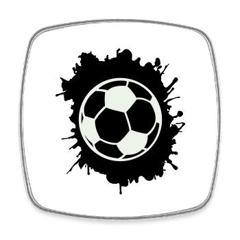 Blobs de football - Magnet carré - blanc - Devant
