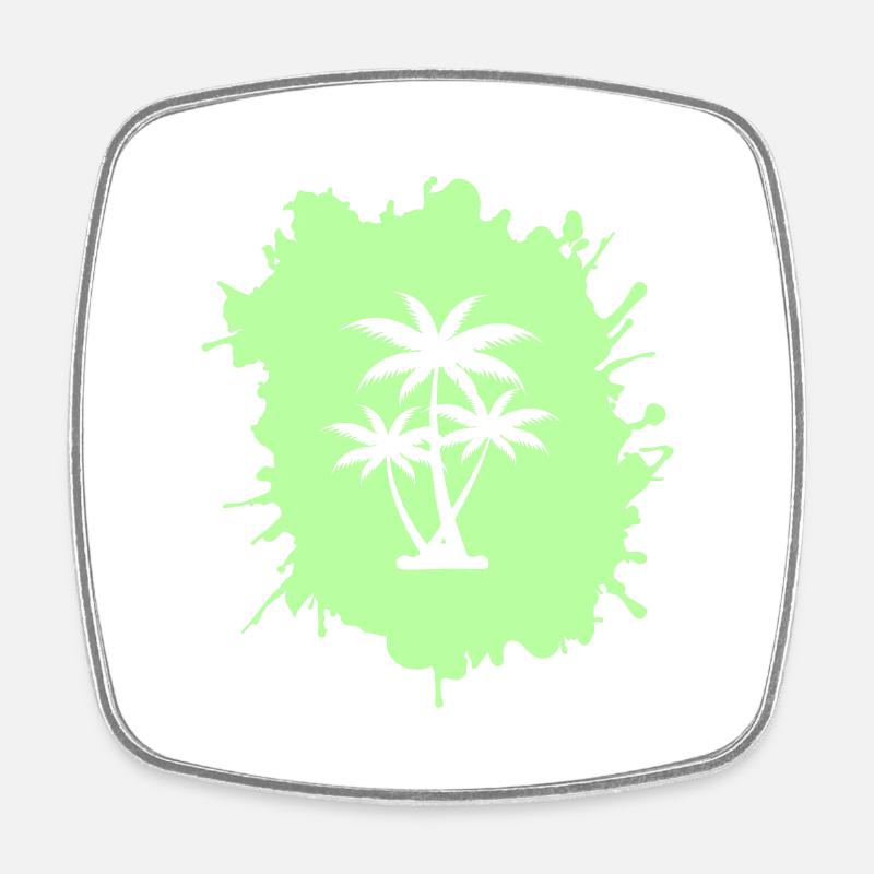 Lobs de palmiers - Magnet carré - blanc