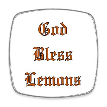 GodBlessLemons - Viereckiger Kühlschrankmagnet - Weiß - Vorne