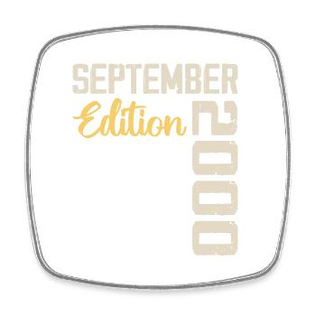 September 2000 - 24th Anniversary September 2000 - Square fridge magnet - white - Front