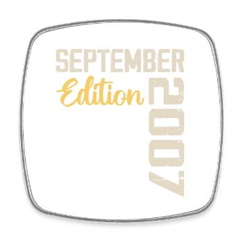 September 2007 - 17th Anniversary September 2007 - Square fridge magnet - white - Front