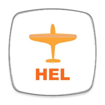 Flughafen Helsinki - HEL - Finnland - Suomi - Viereckiger Kühlschrankmagnet - Weiß - Vorne