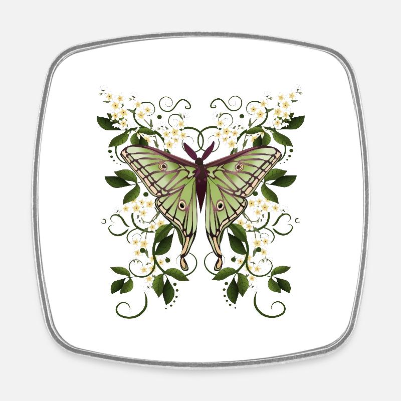 papillon papillon papillon papillon - Magnet carré - blanc