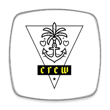 Crew Anker Liebe Urlaub - Viereckiger Kühlschrankmagnet - Weiß - Vorne