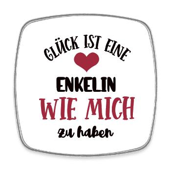 Enkelin Mädchen Enkelkind Enkelinnen Enkeltochter - Viereckiger Kühlschrankmagnet - Weiß - Vorne