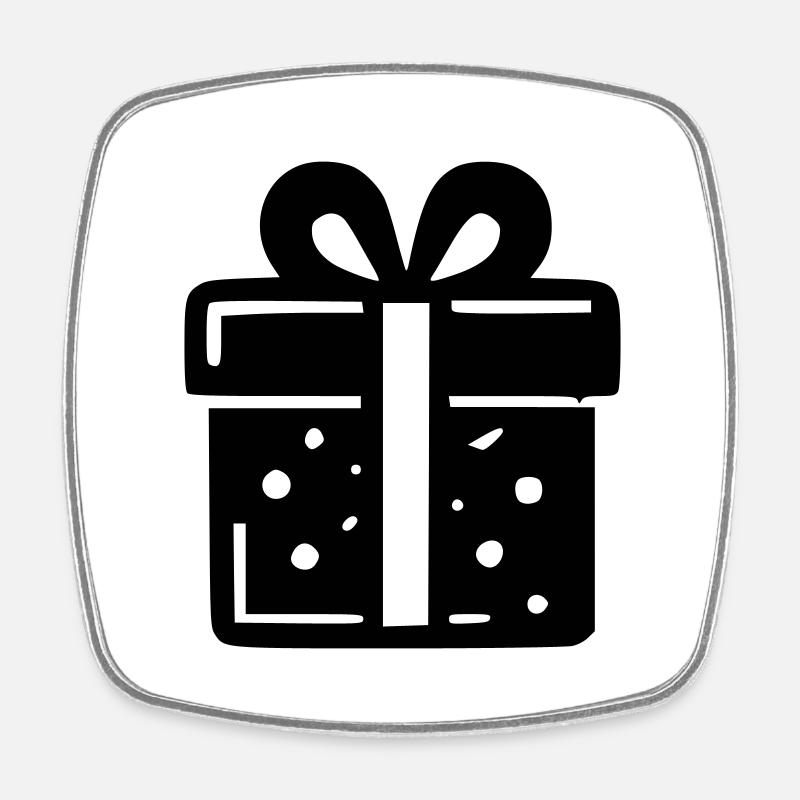 Cadeau - Magnet carré - blanc