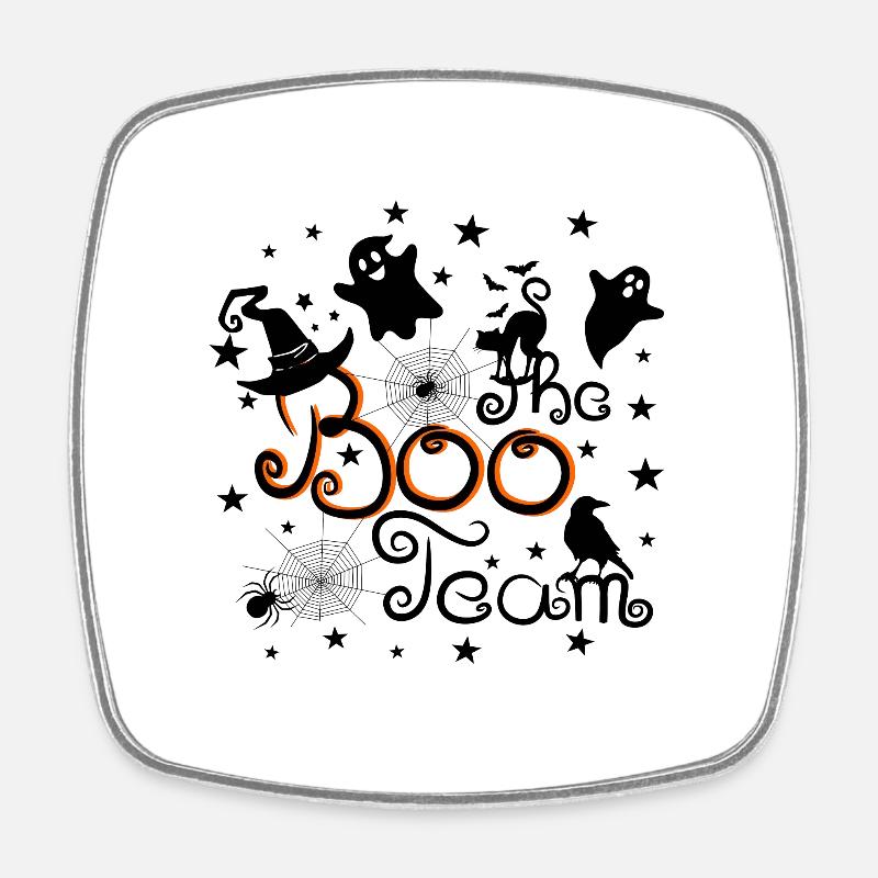 the Boo Team Halloween - Square fridge magnet - white