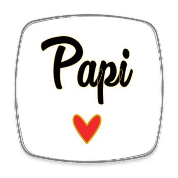 PAPY. FÊTE DES PÈRES. BONNE FÊTE PAPY. JE T'AIME. - Magnet carré - blanc - Devant